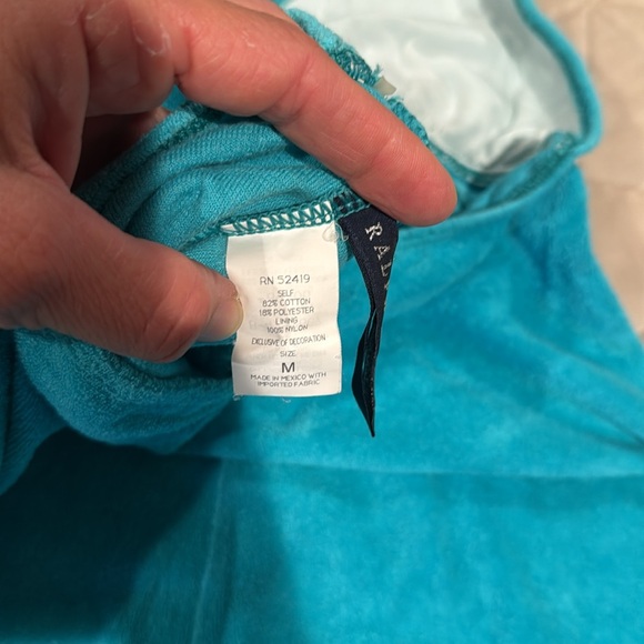 Women's Turquoise Halter Top swim cover up - Picture 4 of 4